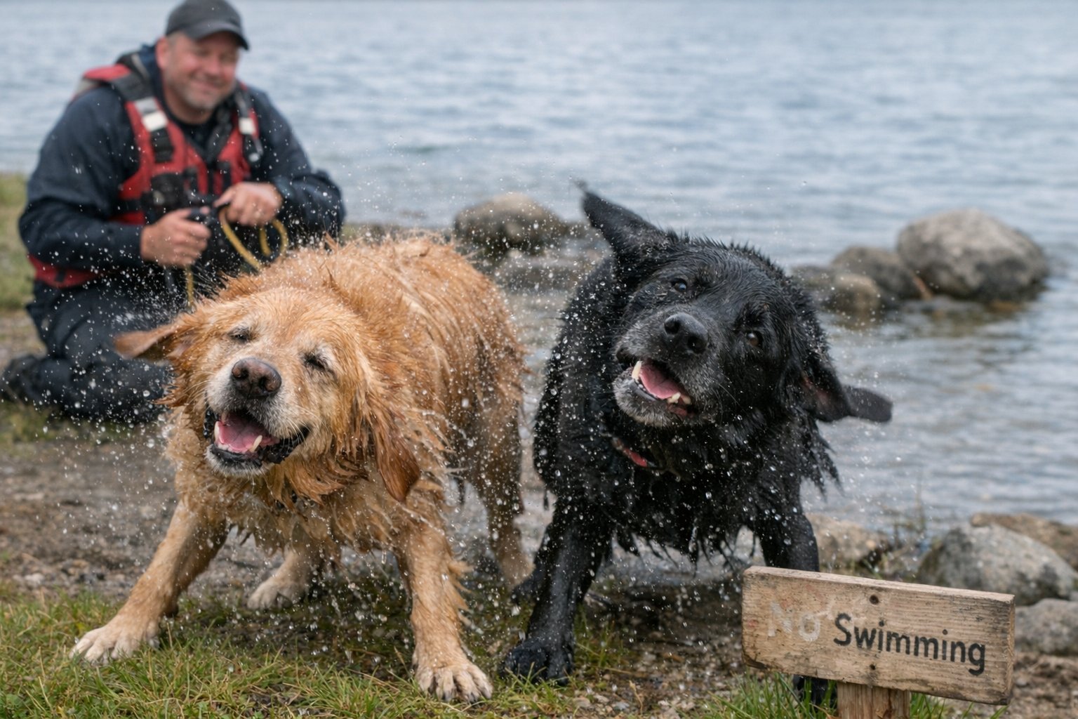 Two Dogs Rescued From Flathead Lake Immediately Attempt to Go Back